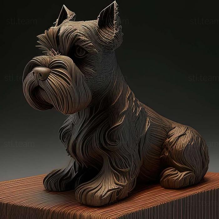 3D model Zwergschnauzer dog (STL)